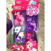 [Giá cực sốc] - Đồ chơi  Set 4 nhựa pony cỡ lớn