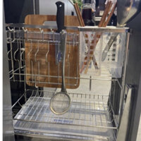 Giá dao thớt gia vị đa năng lắp tủ bếp FULL inox 304 nan dẹt cao cấp ray giảm chấn Đức chính hãng EUROGOLD