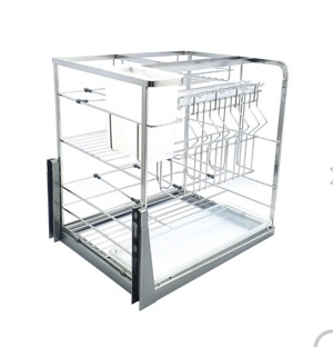 Giá dao thớt Inox nan dẹt mạ Crom BossEU BS400D