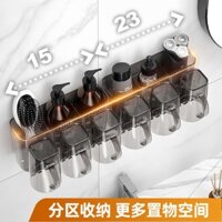 Giá để bàn chải đánh răng, cốc nước súc miệng không đục lỗ, hộp đựng đồ treo tường phòng tắm, bộ xi lanh nha khoa