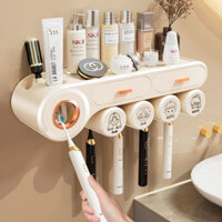 Giá Để Bàn Chải Đánh Răng, Cốc Đánh Răng Không Đục Lỗ, Cốc Nước Súc Miệng, Giá Treo Tường, Phòng Tắm Treo Tường, Bộ Gia