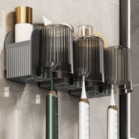 Giá Để Bàn Chải Đánh Răng Không Đục Lỗ Cốc Nước súc Miệng Bàn Chải Đánh Răng Cốc Vệ Sinh Kem Đánh Răng Bóp Dụng Cụ Tiện Dụng Bàn Chải Đánh Răng Cốc Bộ Cốc Đánh Răng20250401