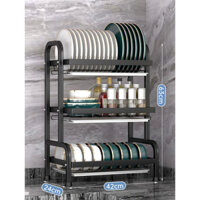 Giá Để Bát Chạn Bát Đĩa Sơn Tĩnh Điện Chống Rỉ, 2 Tầng và 3 Tầng