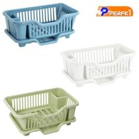 Giá để bát đĩa có khay thoát nước Đa chức năng Bồn rửa chén Giá để bát đĩa và cống thoát nước cho tủ đựng thức ăn gia đình