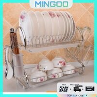 Giá Để Bát Đĩa Inox Nhà Bếp 2 Tầng