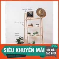 Giá để cây cảnh - Kệ để chậu cây ban công, Kệ gỗ hình thang, kệ gỗ decor chống mốc, mối mọt - KT 130 x 65cm
