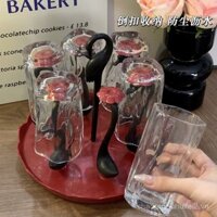 Giá để cốc xoay Thiên Nga Đen, cốc trà sang trọng nhẹ Thời Trung Cổ, cốc đa chức năng, giá treo ngược, giá khay