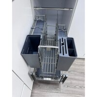 Giá để dao thớt gia vị đa năng inox 304 nan Oval, Kệ đựng gia vị chai lọ inox 304 lắp tủ bếp dưới nan Oval GEMANIVN