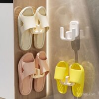 Giá để dép trong phòng tắm gắn tường không cần khoan, giá lưu trữ giày trong phòng tắm, giá treo móc trong nhà vệ sinh