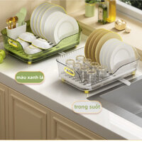 Giá để đĩa Giá bát đĩa thoát nước nhà bếp kệ acrylic giá để bát đĩa nhà bếp Kệ cốc Kệ bát đĩa,kệ úp khay hứng thoát nước