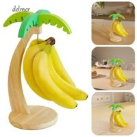 Giá để đồ dọc trái cây DELMER, Giá chuối gỗ lá mô phỏng sáng tạo, Giữ chuối tươi có móc treo trưng bày trái cây tiết kiệm không gian cho trái cây, cốc, móc khóa
