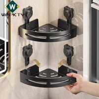 Giá để đồ hình tam giác WAPKTY, Kệ đựng đồ góc không đục lỗ, Giá đựng dầu gội bằng nhựa treo tường Nhà bếp