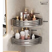 Giá để đồ phòng tắm không đục lỗ phòng tắm giỏ tam giác góc treo tường phòng tắm nhà vệ sinh tắm kệ đựng đồ