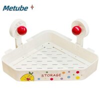 Giá để đồ phòng tắm METUBE, Giá tắm góc không đục lỗ, Kệ phòng tắm treo tường chống nước dung tích lớn