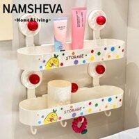 Giá Để Đồ Phòng Tắm NAMSHEVA, Giá Tắm Góc Không Đục Lỗ, Giá Treo Tường Chống Nước Dung Tích Lớn Kệ Phòng Tắm