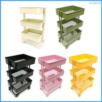 Giá để đồ sàn xe đẩy Mini Nio có bánh xe Nhà búp bê Trang trí nội thất thu nhỏ