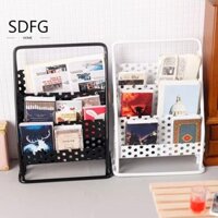 Giá để đồ sắt nhà búp bê SDFG, Giá sách tỷ lệ 1: 12 Giá để sách thu nhỏ, Kệ báo Giả vờ chơi trang trí hàng ngày Giá để búp bê Mô hình đồ chơi trẻ em