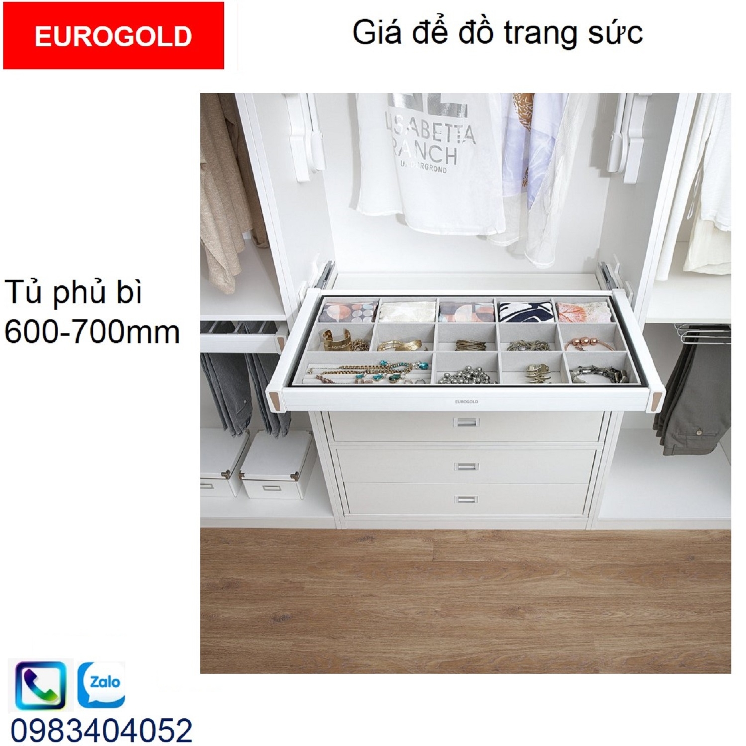 Giá để đồ trang sức Eurogold EUA6160