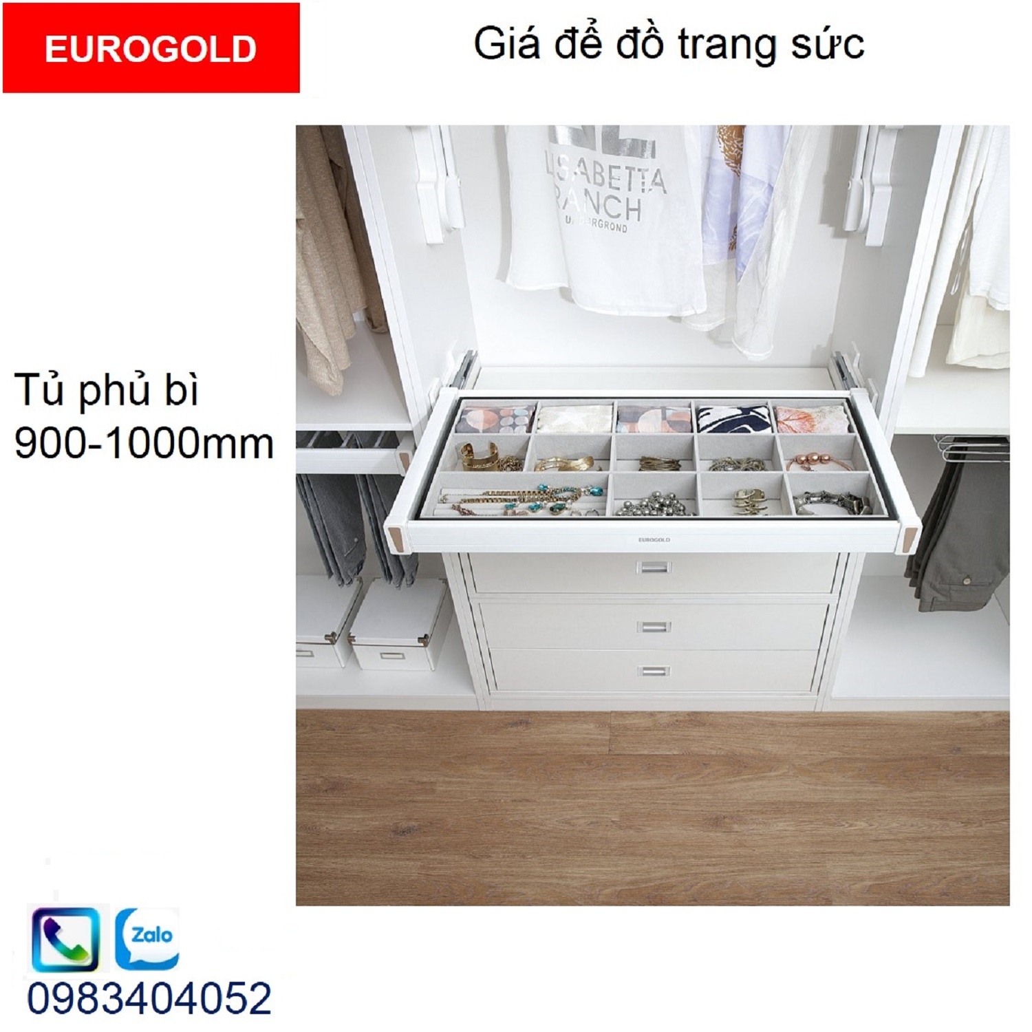 Giá để đồ trang sức Eurogold EUA6190
