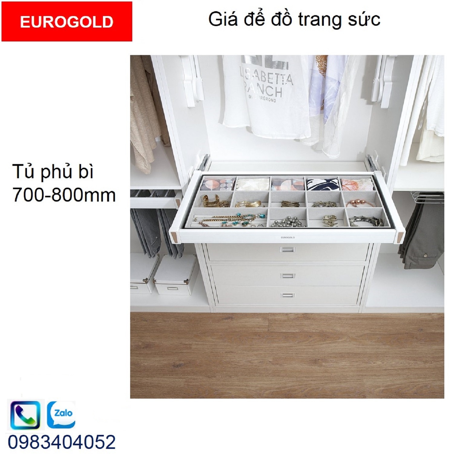 Giá để đồ trang sức Eurogold EUA6170