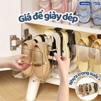 Giá Để Giày 4 Ngăn, Kệ Đựng Giày Thông Minh Xếp Gọn Tiết Kiệm Diện Tích Nhựa PET Cứng Cáp