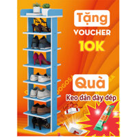 Giá để giày dép gỗ cao cấp tiết kiệm diện tích màu xanh dương đơn