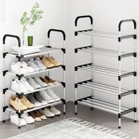 Giá Để Giày Nhiều Tầng Đơn Giản Gia Đình Nghệ Thuật Sắt Tiết Kiệm Không Gian Lắp Ráp Tổ Chức Lưu Trữ Nhựa, Tủ Giày Nhỏ Bằng Nhựa Dành Cho Ký Túc Xá