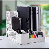 Giá Để Hồ Sơ - Khay Đựng File Tài Liệu - Kệ Ráp 3 Ngăn Nhựa Việt Nhật Để Bàn - Rổ Xéo Nhựa Để Sách, Bút, Văn Phòng Phẩm