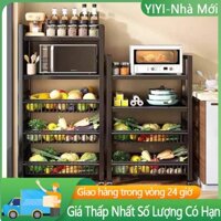 Giá Để Lò Vi Sóng Thông Minh Giá Để Bếp Đa Năng 4-5 Lớp Thép Không Gỉ Thép Cacbon Đai Bánh Xe Di Động