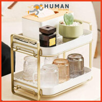 Giá Để Ly Cốc Chén, Kệ Gia Vị 2 Tầng Có Khay Thoát Nước Sang Trọng Kitchen Nhà Bếp Human