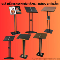 Giá để menu nhà hàng – bảng chỉ dẫn - Bảng đặt quyển menu nhà hàng, quán ăn, quán cafe