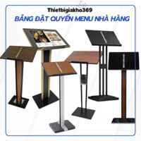 Giá để menu nhà hàng – bảng chỉ dẫn - Bảng đặt quyển menu nhà hàng, quán ăn, quán cafe