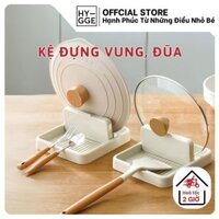 Giá Để Nắp Vung Xoong Nồi Lúc Nấu Ăn HYGGE, Kệ Nhựa Gác Đũa Muỗng Có Thể Gấp Gọn Tiện Dụng