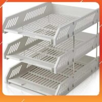 Giá để tài liệu nhựa ba tầng Sunwood ( Khay nhựa 3 tầng)  VPP An Sinh