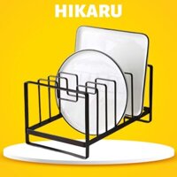 Giá Để Vung Xoong Nồi 7 Ngăn HIKARU Giá Để Đĩa Chất Liệu Thép Nâu Cao Cấp Sơn Tĩnh Điện DT241000101