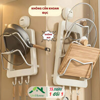 Giá để vung xoong nồi hút chân không bám chắc giá treo nắp nồi kệ để thớt đa năng để thớt UniHome -GTV03