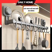 Giá để vung xoong nồi nắp nồi Móc treo đồ hút chân không nhà tắm nhà bếp đa năng chịu lực Daily Home - MTD05