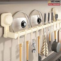 Giá để vung xoong nồi nắp nồi Móc treo đồ hút chân không nhà tắm nhà bếp đa năng chịu lực Việt Home - MTD05