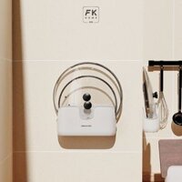 Giá để vung xoong nồi treo tường đa năng cỡ to, giá gác vung xoong nồi nhựa cao cấp chịu tải trọng lớn