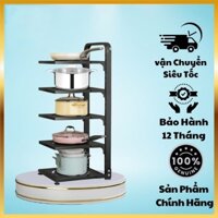 Gía để xoong nồi thép Carbon Kalpen cao cấp 4 tầng