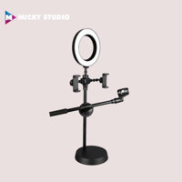 Giá điện thoại live stream để bàn phi 20 cm 2 điện thoại mã 104 cao 25 cm