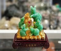 Gia đình chuột ngọc ngũ phúc tụ tài nhỏ FTM018