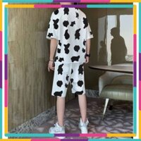 Gia Đình số 1 ⭐ SIÊU RẺ ⭐ Đồ bộ hoạt hình form rộng Unisex SET BÒ SỮA dành cho người lớn - trẻ em chất thun mịn