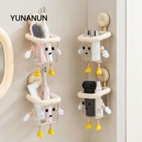 Giá đỡ bàn chải đánh răng YUNAUN, Giá đựng đồ vệ sinh treo tường trong suốt, Hộp đựng đồ phòng tắm đa chức năng không đục lỗ