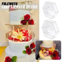 Giá đỡ bánh FILEWOTO, Bảng trưng bày bánh DIY có thể đổ lại, Edge Smoother Acrylic Dụng cụ làm bánh Hộp bánh Sinh nhật