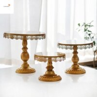 Giá đỡ bánh GARDENGALLERY, Giá trưng bày món tráng miệng chân cao phong cách Châu Âu, Đồ trang trí cổ điển màu trắng Bánh cupcake tròn Khay trưng bày bàn