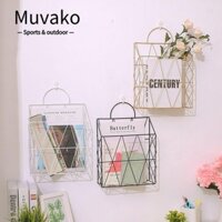 Giá đỡ báo MUVAKO, Giá đỡ tạp chí đa năng treo tường, Kệ lưu trữ cầm tay bằng sắt