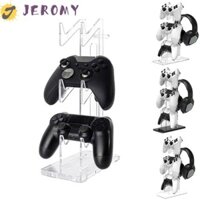 Giá đỡ bộ điều khiển 3 lớp JEROMY, Giá đỡ hiển thị tay cầm trò chơi màu trắng đen, Phòng máy tính đa năng trong suốt Acrylic bền bỉ