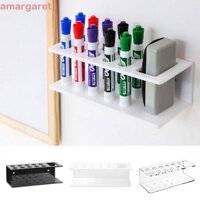 Giá đỡ bút AMARGARRET, Giá đỡ bút bi Acrylic, Giá đỡ bút đánh dấu bảng trắng treo tường 10 khe cắm Bút trưng bày trường học