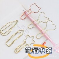 Giá đỡ bút đa chức năng thực tế, kẹp giấy, kẹp ảnh, tổ chức tài liệu, kẹp đánh dấu sáng tạo, kẹp vé, kẹp biên lai